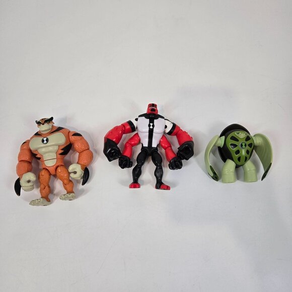 Playmates Ben 10 Action Figures Lot of 3 Terraspin Turtle Rath Tiger Four Arms - Picture 2 of 12